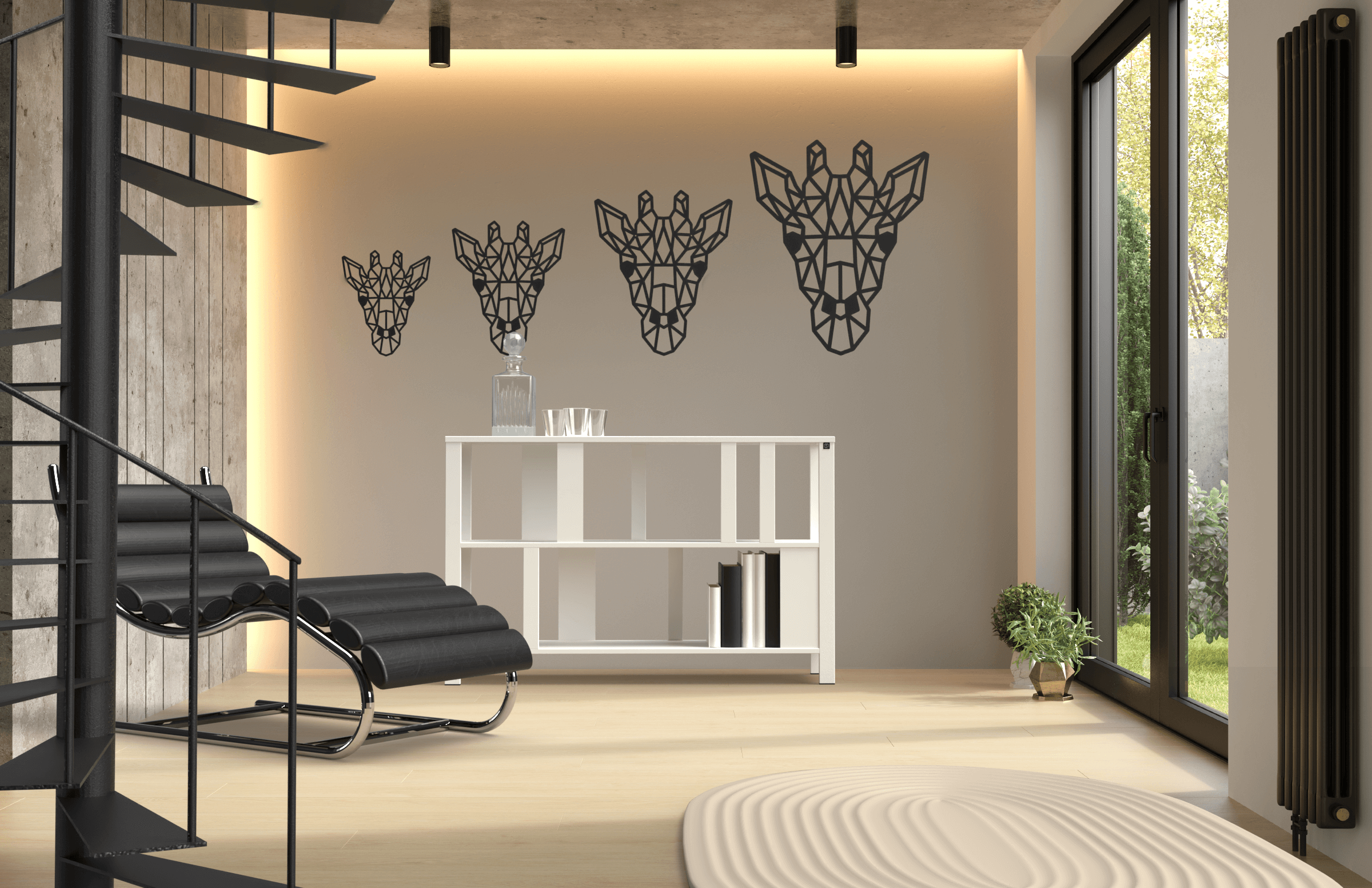 Wanddecoratie Giraffe