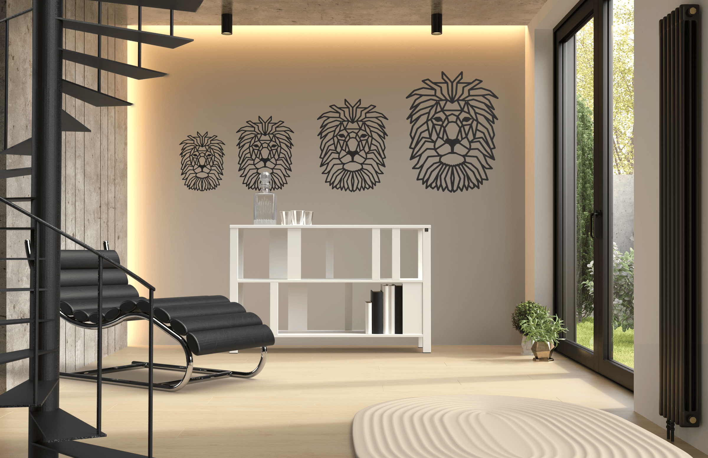 Wanddecoratie Leeuw