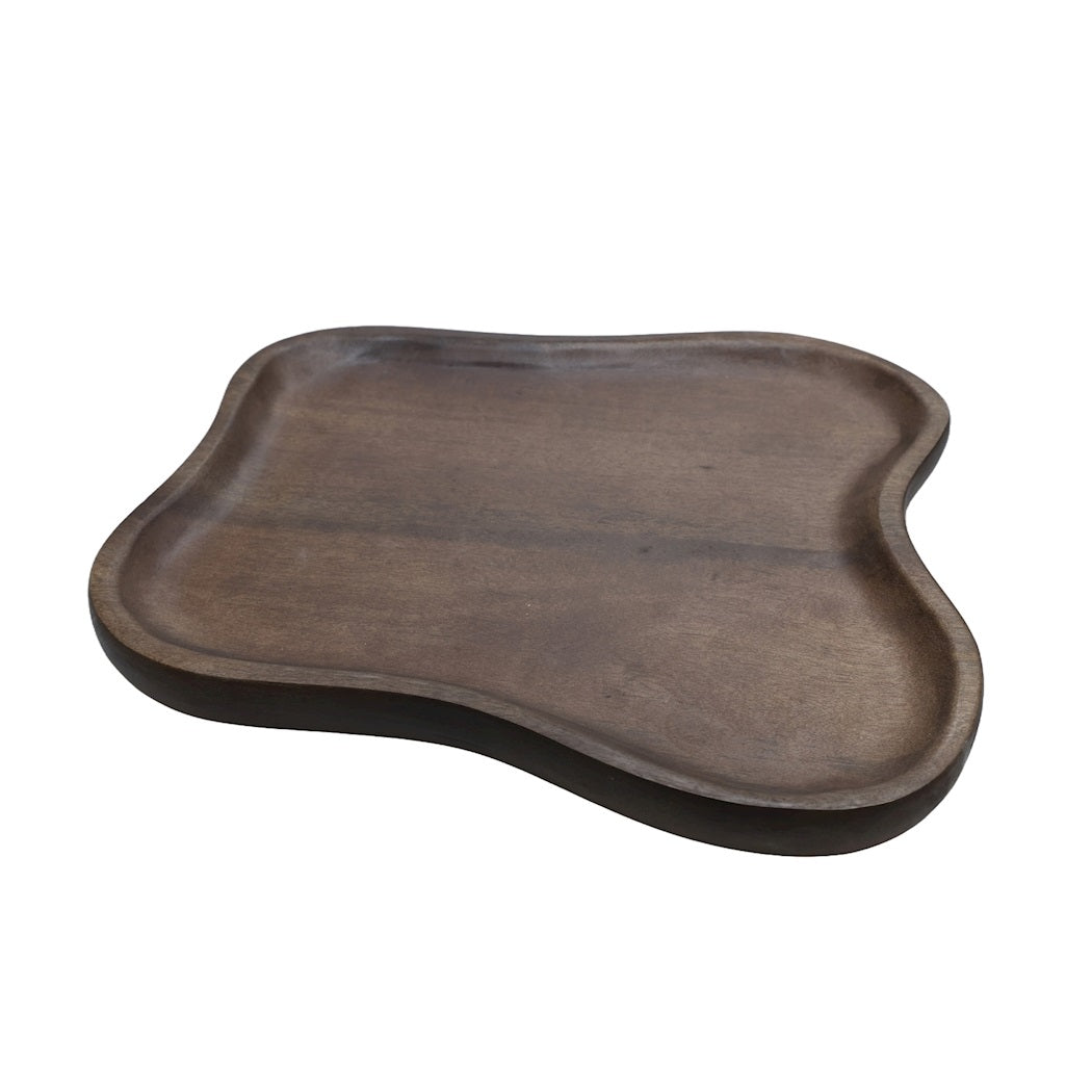 Serviertablett Breckenridge M Nussbaum Ø35 x H35 cm