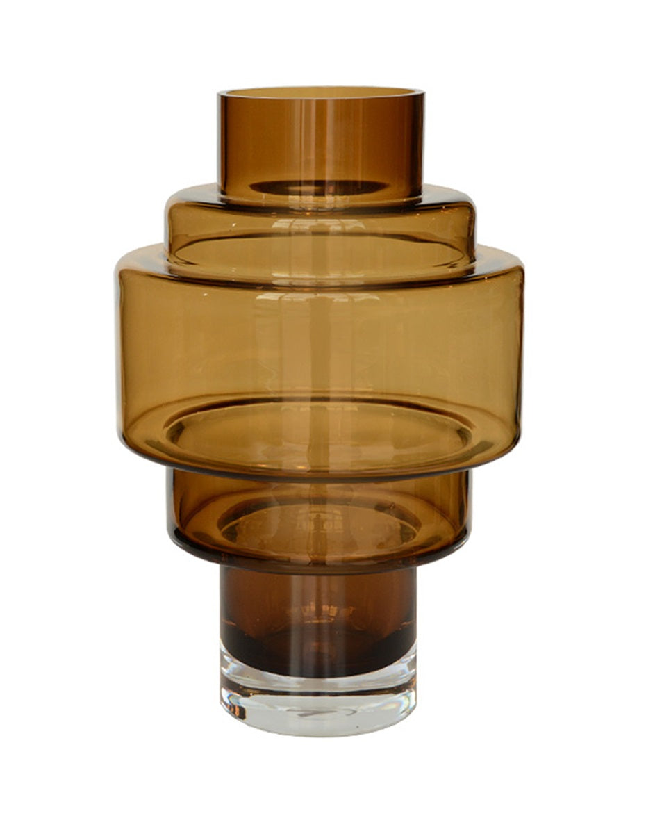Vaas Kasai M cognac Ø23 x H35 cm (Cognac Ø23 x H35 cm)