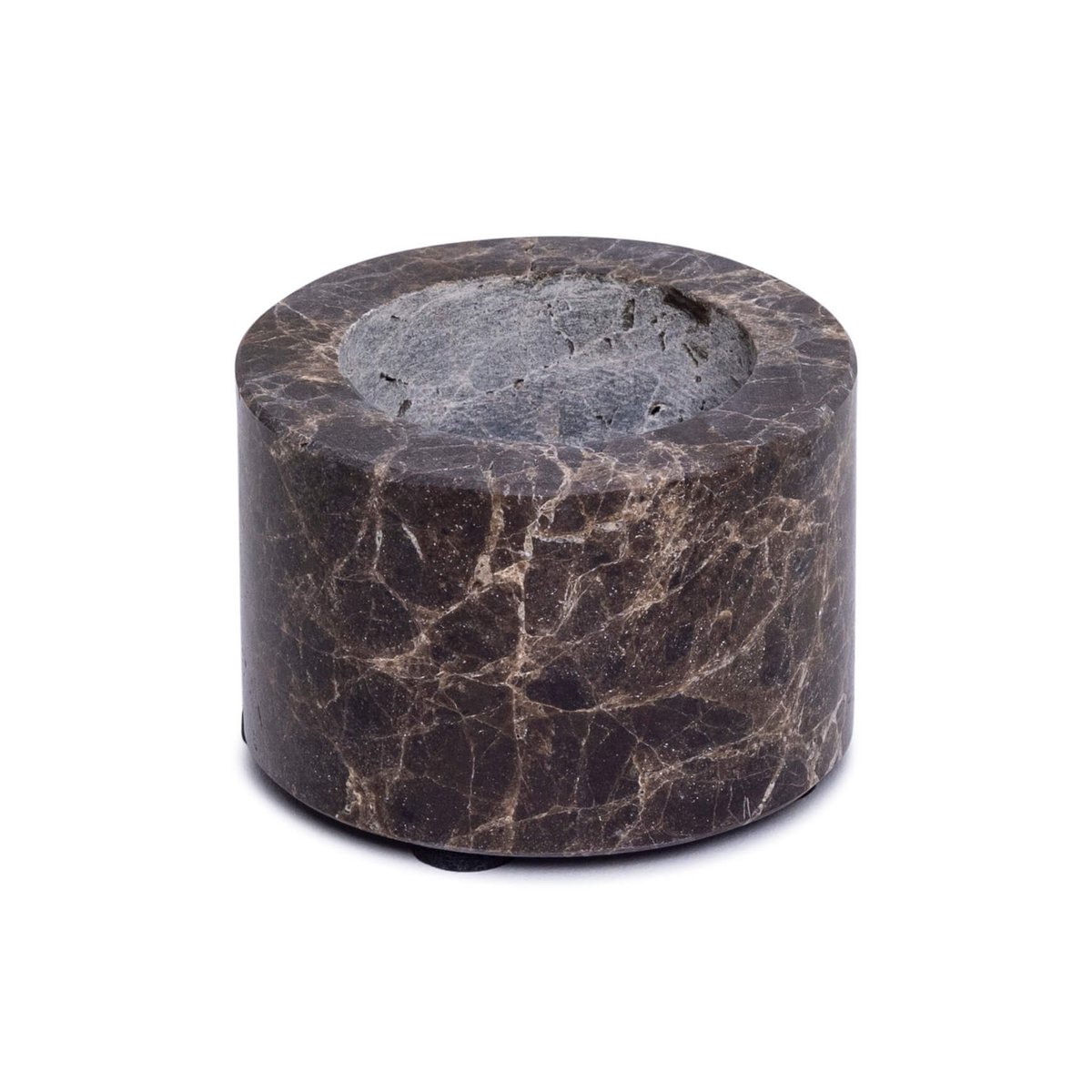 Photophore rond en travertin