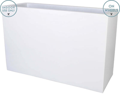Pot Chicago L blanc brillant L120 x P45 x H80 cm
