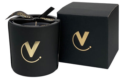 Bougie parfumée Nice or noir Ø12 x H12 cm