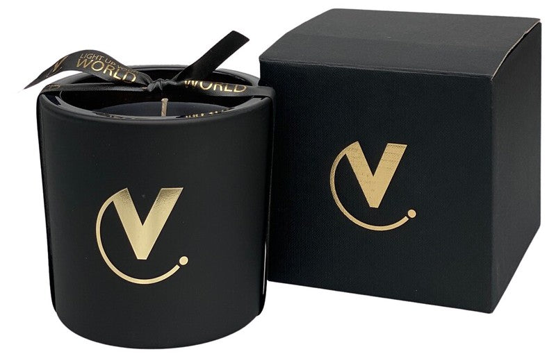 Bougie parfumée Nice or noir Ø12 x H12 cm
