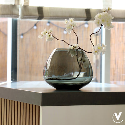 Vase Morava M gris Ø32 x H25 cm
