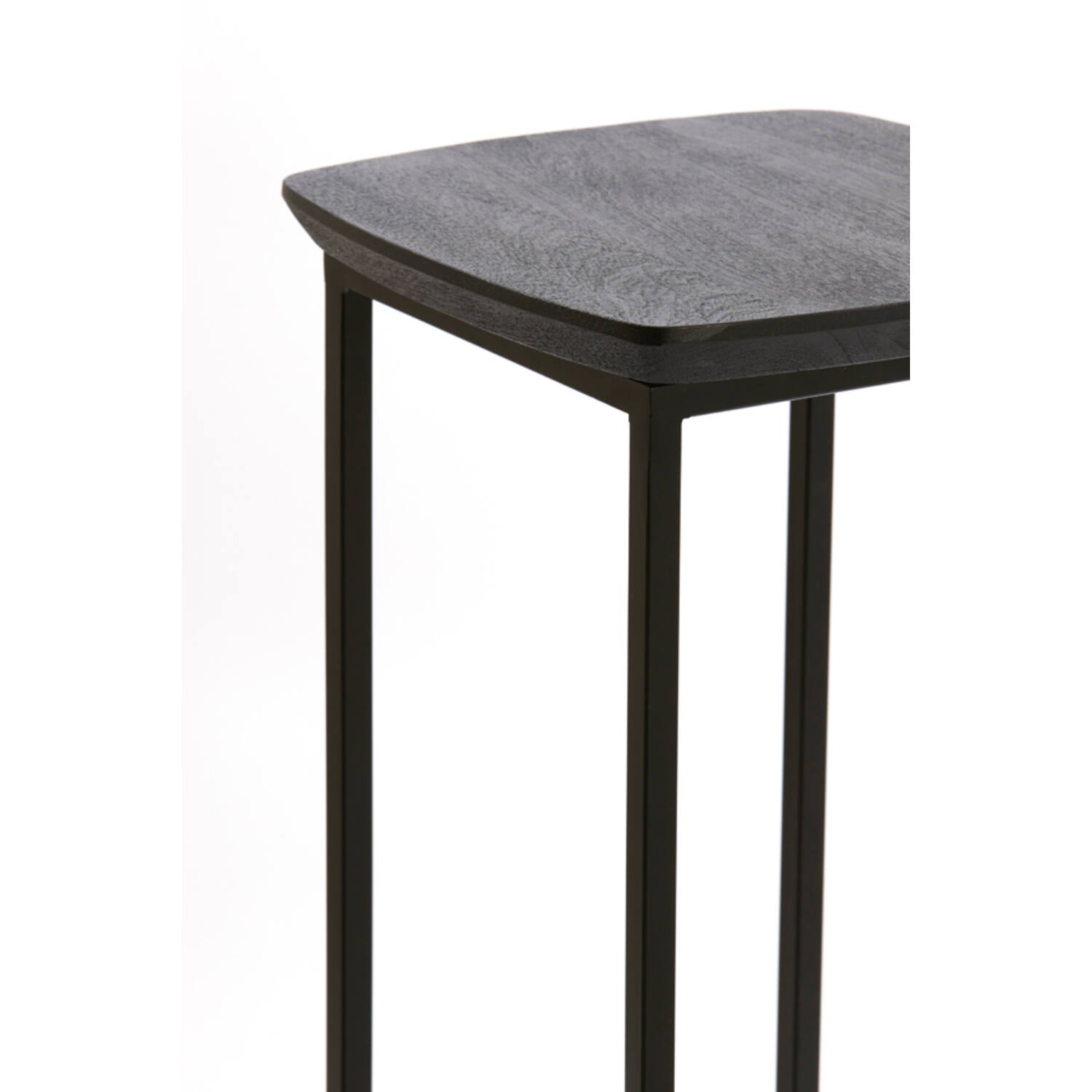Planten Zuil Staal Acacia Hout – Elegante Zuil Set van 2 | Modern & Natuurlijk