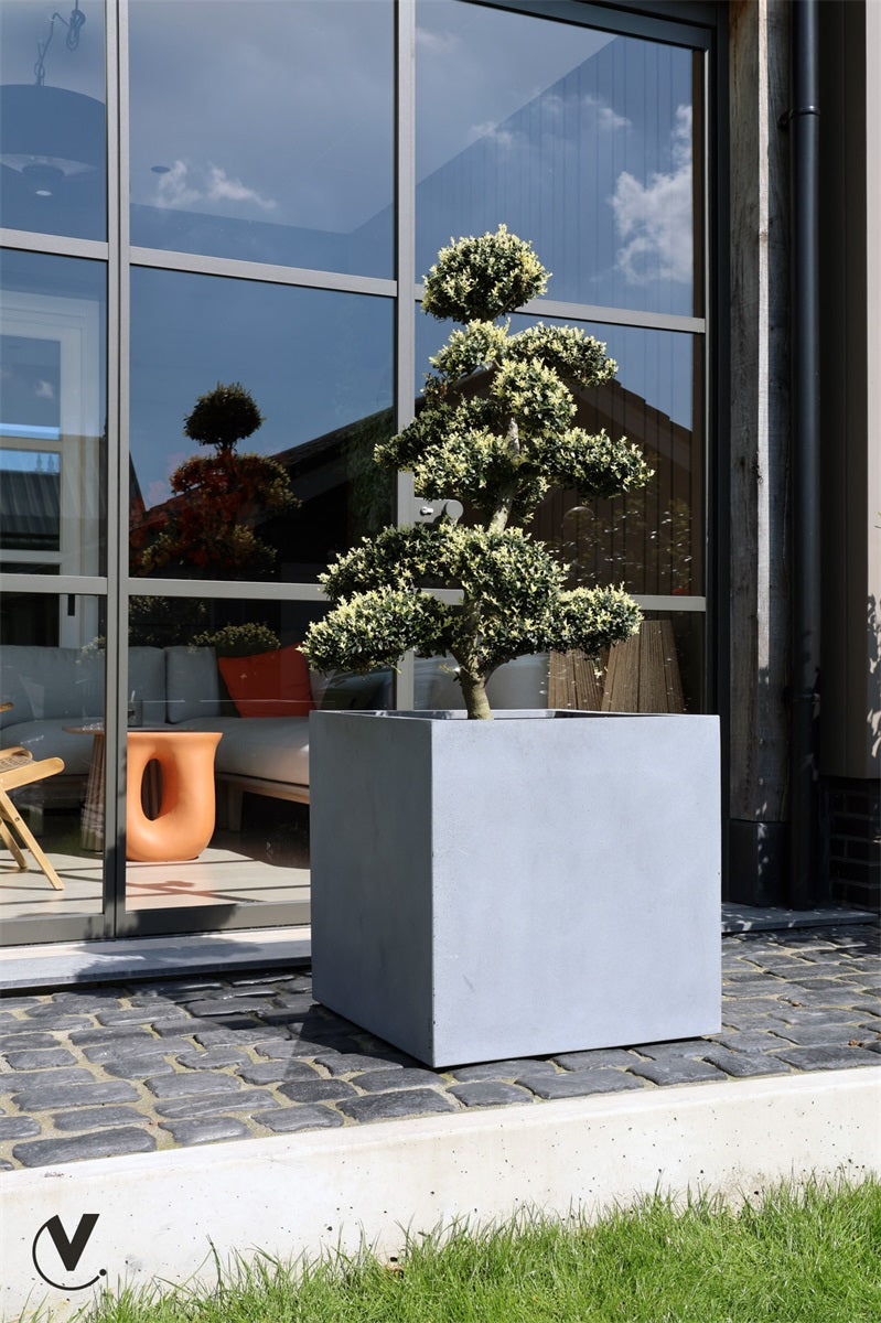 Pot El Salvador M L50 x B50 x H50 cm Grey 2