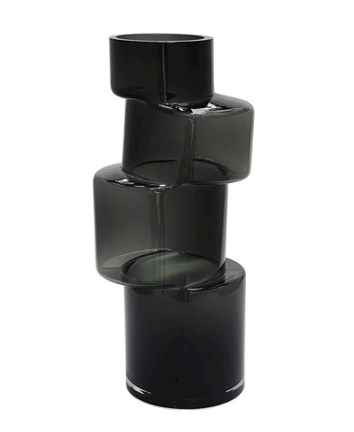 Vase Bandon M gris Ø13 x H35 cm
