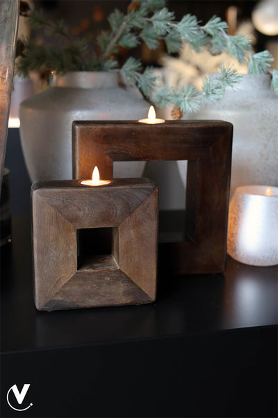 Kaarshouder Jeffrey city M walnut Ø23 x H23 cm