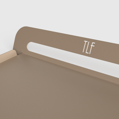 Dienblad Vigo Champagne - detail TLF logo