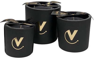 Bougie parfumée Nice or noir Ø12 x H12 cm