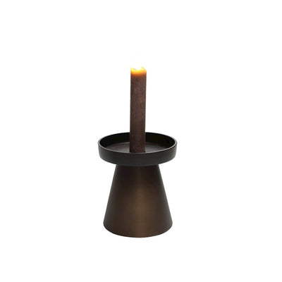 Kaarshouder Viedma S - Verwachte binnenkomst Augustus Ø12 x H13 cm Bronze 1