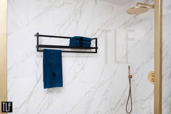 RVS Handdoekenrek Badkamer – Orlando Zwart