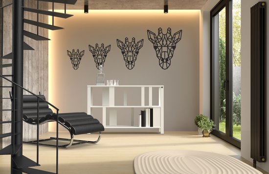 Wanddecoratie Giraffe Zwart