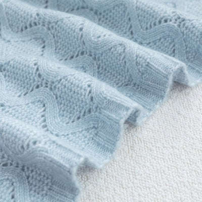 Diamond Pointelle Knit Plaid