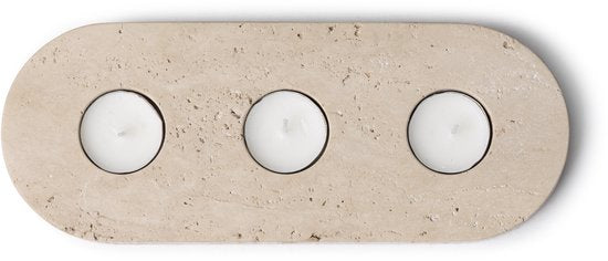 Waxinelichthouder Travertine
