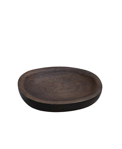 Dienblad Foster M walnut Ø20 x H16 cm  (Walnut Ø20 x H16 cm)