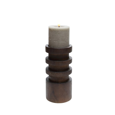 Kaarshouder Vail S walnut Ø10 x H20 cm - Verwachte binnenkomst Augustus