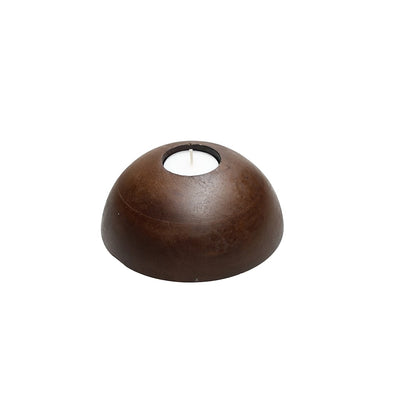 Kaarshouder Aspen S walnut Ø12 x H5 cm (Walnut Ø12 x H5 cm)
