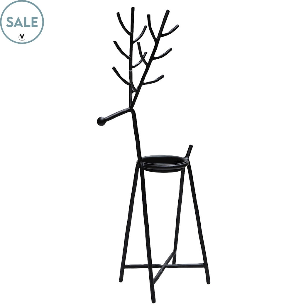 SALE! Kaarshouder Barinas L black L17 x B12 x H50 cm  (black L17 x B12 x H50 cm)