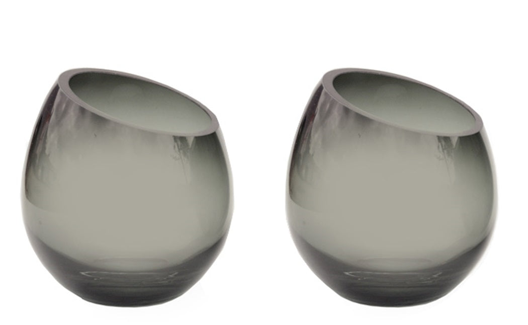 Kaarshouder Moho grey Ø12,5 x H12,5 cm 2 stuks (Grey Ø12)
