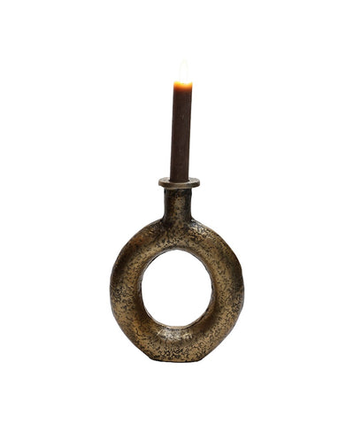 Kaarshouder Rocha S aged brass L16 x B4 x H21 cm (Aged Brass L16 x B4 x H21 cm)