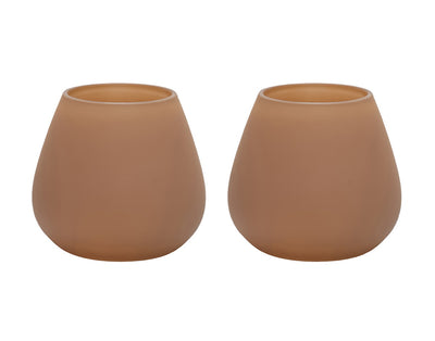 Kaarshouder Tasman XS matte sand Ø12,5 x H11,5 cm 2 stuks (Matte Sand Ø12)