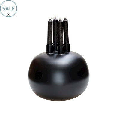 SALE! Kaarshouder Valdes black Ø25 x H24 cm (black Ø25 x H24 cm)