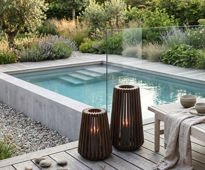 Lanterne Lander - Bois de noyer | Vase the world
