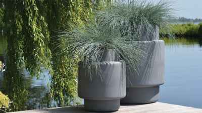 Pot Billund big grey Ø60 x H70 cm  (Grey Ø60 x H70 cm)