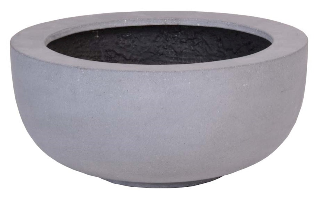 Pot Ducos S grey Ø33 x H15 cm 2 stuks (Grey Ø33 x H15 cm)
