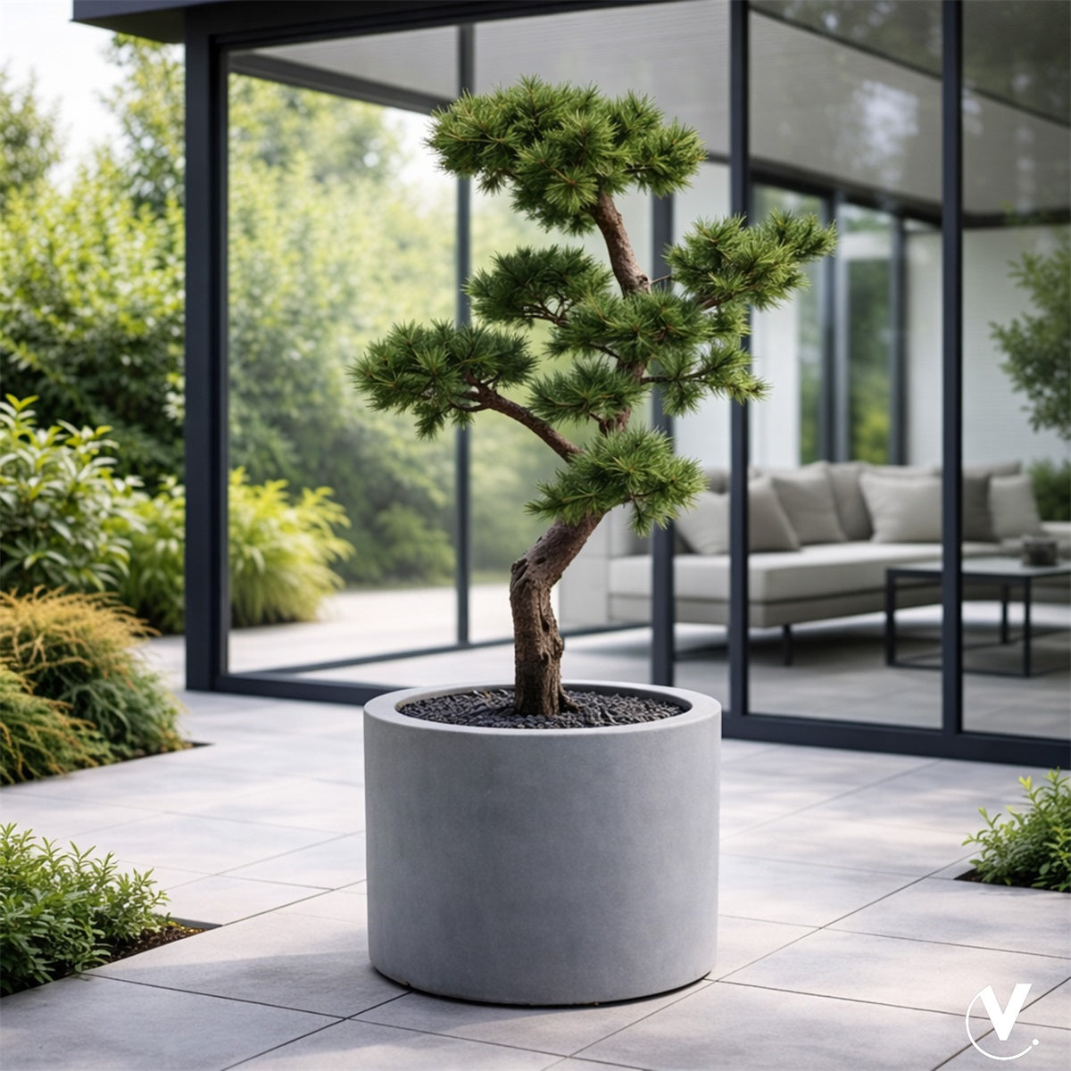 Pot Maine L grey Ø60 x H45 cm (Grey Ø60 x H45 cm)