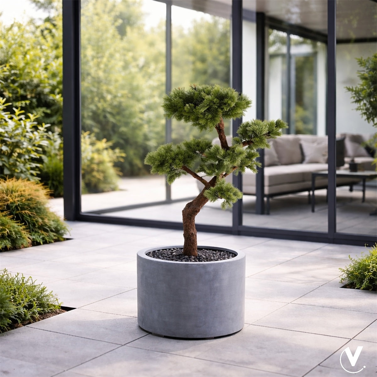 Pot Maine M grey Ø50 x H40 cm (Grey Ø50 x H40 cm)