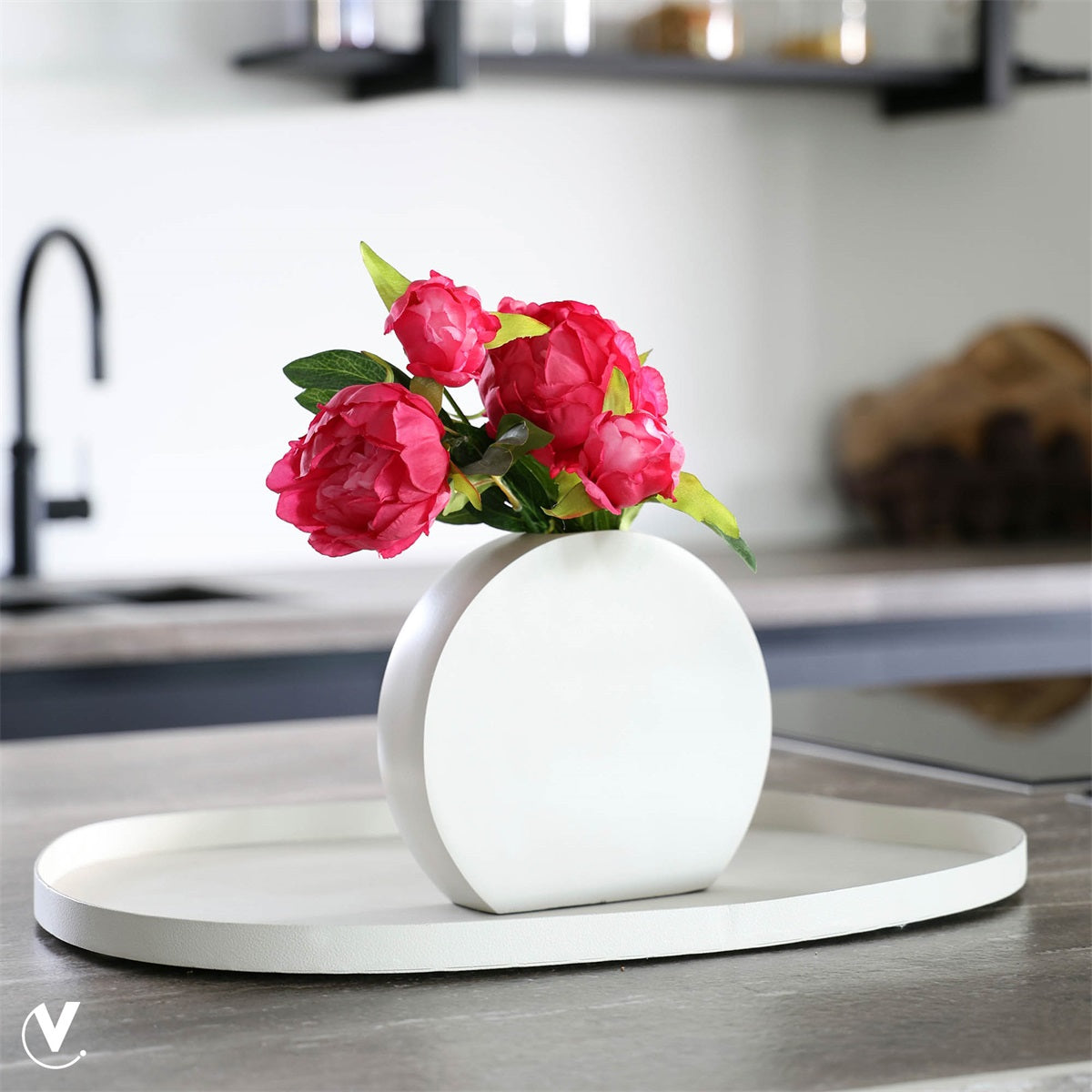 Vaas Ovalle M ivory L20 x B5 x H20 cm (Ivory L20 x B5 x H10 cm)