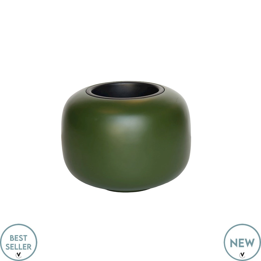 Pot Phuket green Ø34,5 x H26 cm  (Green Ø34)