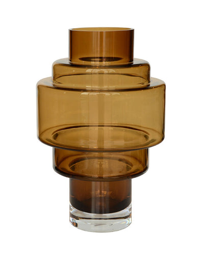 Vaas Kasai M cognac Ø23 x H35 cm (Cognac Ø23 x H35 cm)
