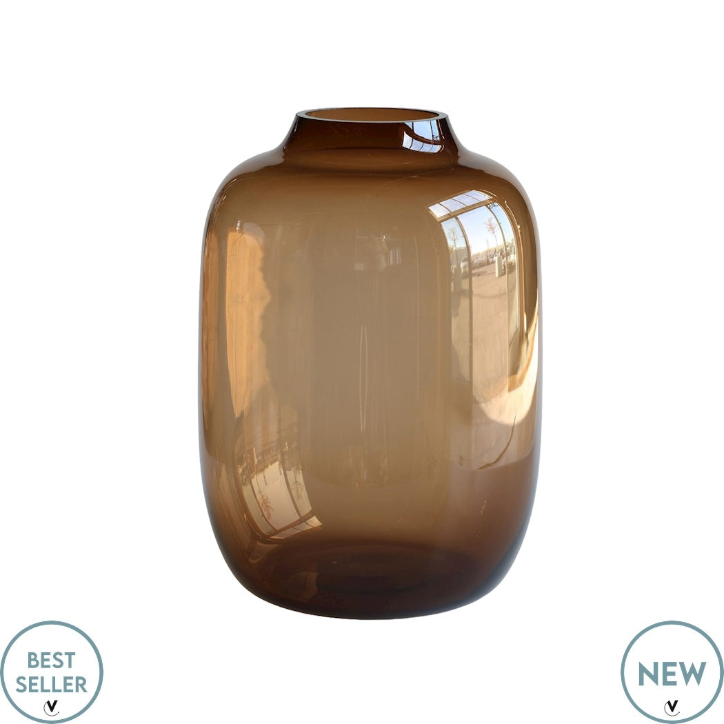 Vaas Artic - Mondgeblazen glas S / Donker taupe